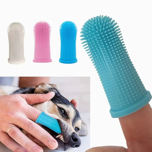 Siliconen tandenborstel voor huisdieren (2+1 GRATIS)